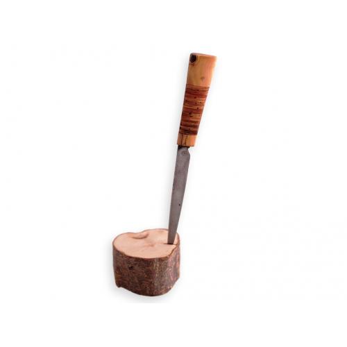 Obstmesser Olivenholz Birkenrinde 4