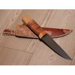 Eibe Griff Birkenrinde Damastmesser